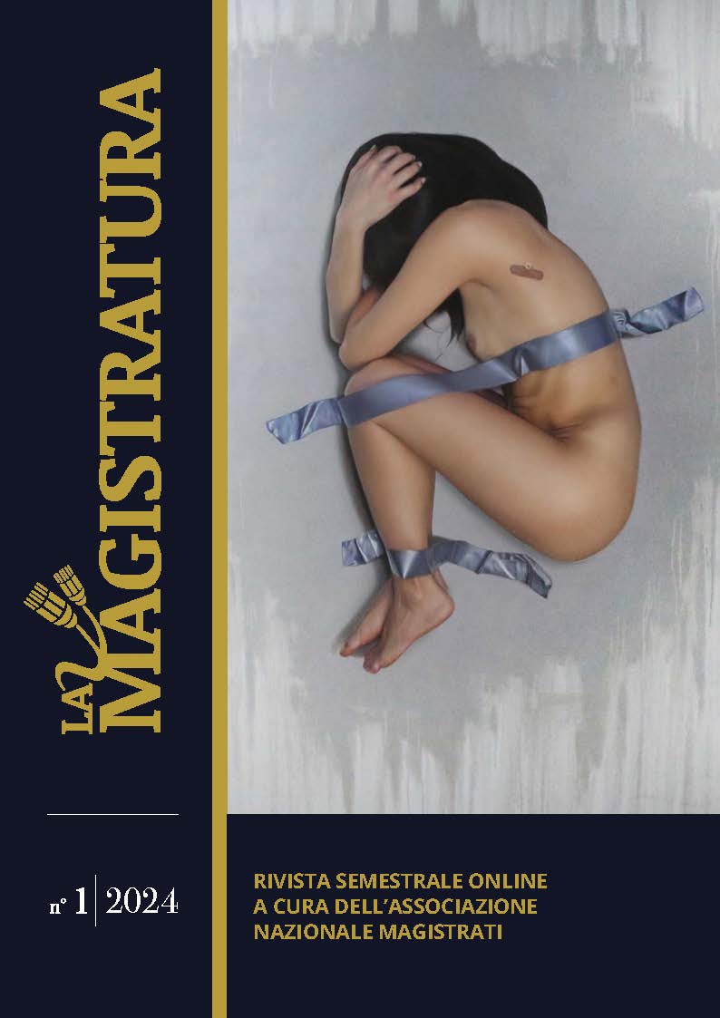 Copertina del numero 1/2024 con l'opera Venere di Fabio Ingrassia. Una donna accovacciata